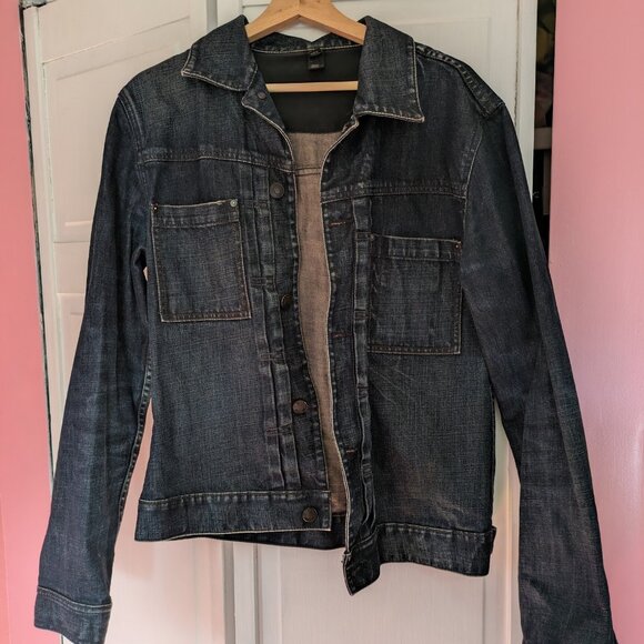 Club Monaco - distressed denim jacket - Picture 1 of 4